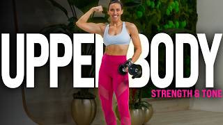 Upper Body Strength and Tone and Ab Burnout| 30 Minute Dumbbell Workout