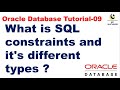 What is SQL constraints and it's different types ? || Oracle Database Tutorial