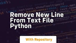 remove new line from text file python