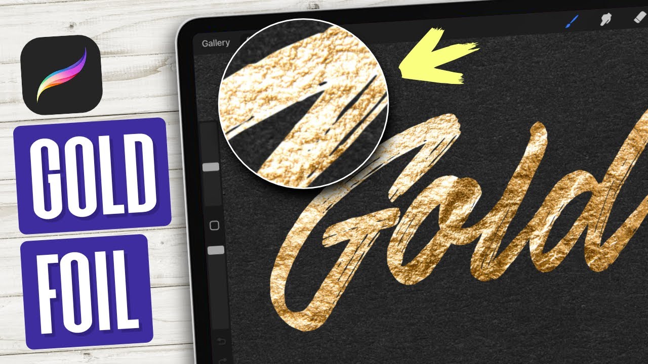 Create Gold Foil Brush Strokes In Procreate For Ipad Youtube
