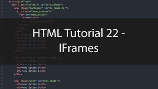 HTML Tutorial 22 - IFrames