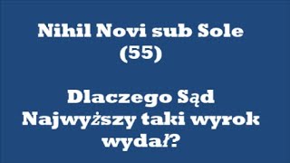 Nihil   Dlaczego Sad Najwyższy taki wyrok wydal