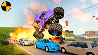 Monster Truck Megalodon vs Police Chase 😱 BeamNG.Drive