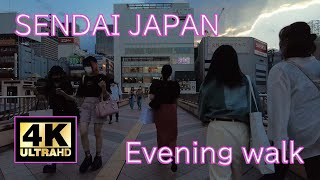 【4K】JAPAN MIYAGI SENDAI evening walk