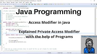 Java Tutorial | 14 | Part 1 | Private Access Modifier in Java |