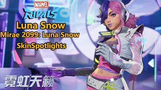 冰月雪花：未来2099_霓虹天籁,皮肤展示。Luna Snow ：Mirae 2099 Skin Showcase