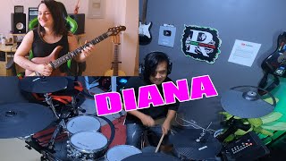 AMAZING DIANA GUITAR COVER AND DRUMS