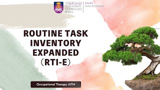LESSON 10: ROUTINE TASK INVENTORY EXPANDED (RTI-E)