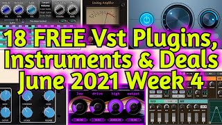 18 Best New FREE VST PLUGINS, Vst Instruments, Sample Packs & HUGE DEALS - June 2021 Week 4