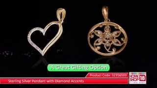 Homeshop18.com - Diamond Dazzle - Pendant In Sterling Silver By 11 Diamonds