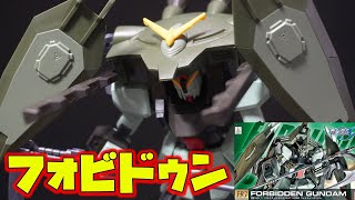 「HG1/144 フォビドゥンガンダム」高速強襲形態を完全再現！3馬鹿トリオの一番イカれた奴の機体は可動域もイカれてて全然動かないぞ！合わせ目がたくさんの色分け大変なキット【機動戦士ガンダムSEED】