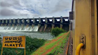 ALMATTI DAM FROM A TRAIN | Indian Railways | Karnataka