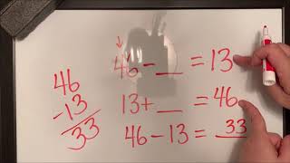Grade 3: How to Find the Missing Number in a Subtraction Sentence