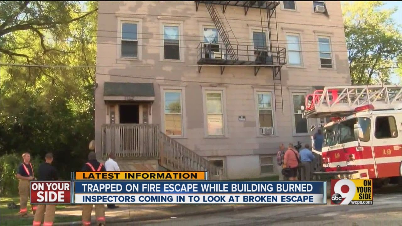 Trapped On Fire Escape While Building Burned - YouTube