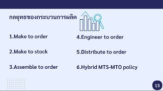 กระบวนการผลิตและกลยุทธในการวางแผนผลิต  #เภสัชกร #โรงงาน #ฝ่ายผลิต #การวางแผนการผลิต