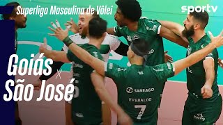 GOIÁS 3 X 0 SÃO JOSÉ | MELHORES MOMENTOS | SUPERLIGA MASCULINA DE VÔLEI | sportv