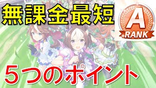 【ウマ娘】無課金最短でAランクを取る5つの重要ポイント(初心者向け)