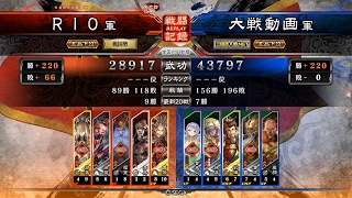 三国志大戦4リプレイ実況無し　覇者の求心VS回復の舞+大徳　【RIO】