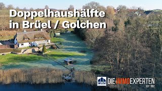 Brüel / Golchen | Ihr Traum vom Landleben: Reetgedeckte Doppelhaushälfte mit direktem Seezugang