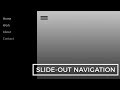 Slide Out Navigation | HTML, CSS & JavaScript