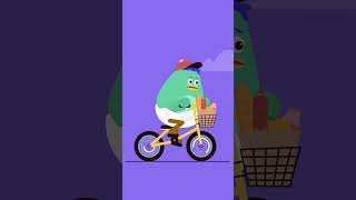 Run! run! Wooba's bicycle #como #shorts #animation