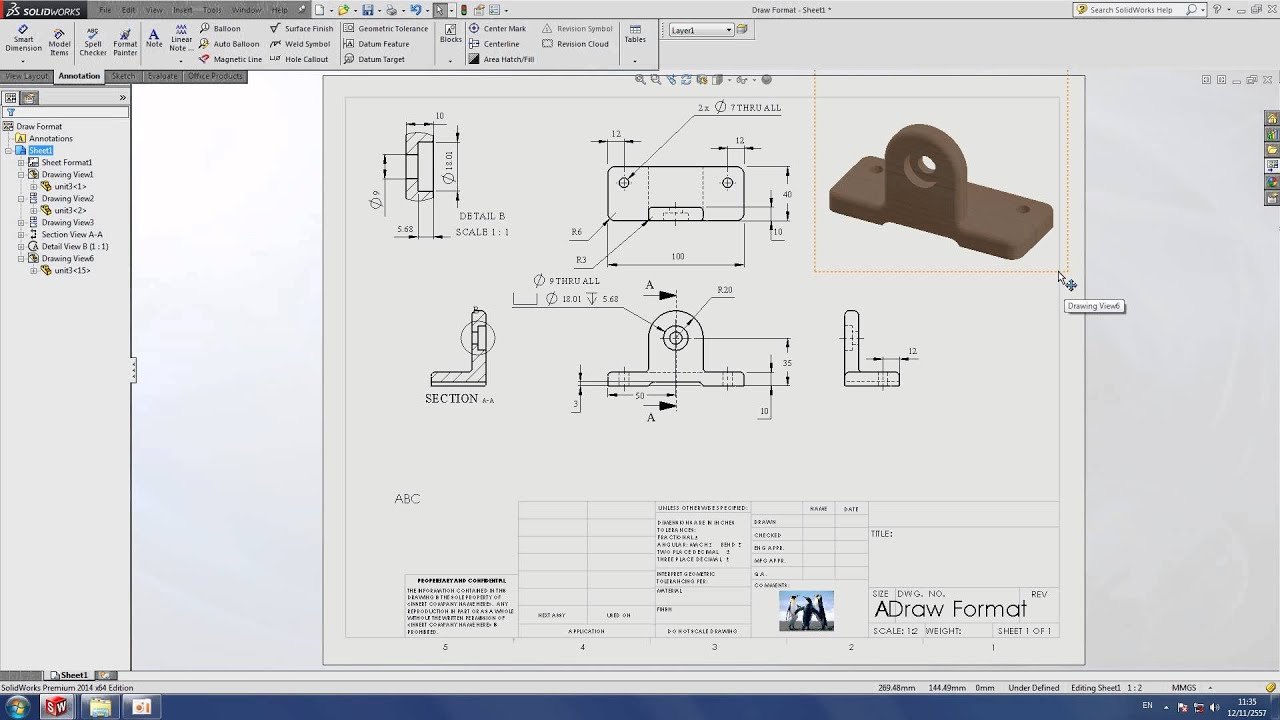 SolidWorks Tutorial [Create Parts][Drawing][Assemblies] Part2/12 - YouTube