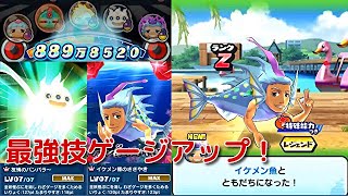 『妖怪ウォッチぷにぷに』#311 最強わざゲージアップ Zランク イケメン魚GET 使ってみた！聖霊バンバラヤーと比較検証 転生妖怪あらわる