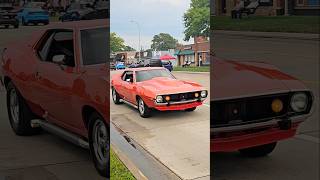 AMC AMX Classic Car Drive By Engine Sound Harper Charity Cruise 2024