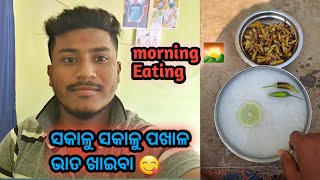 ଆସନ୍ତୁ ସକାଳୁ ସକାଳୁ ଦେଶୀ ପଖାଳ କାଇବା || Odisha Eating 😋