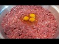 10개 한정판매! 눈꽃 치즈 함박스테이크 / fried egg cheese hamburger steak / korean street food