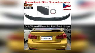 #For BMW 3 SERIES F30 M3 F80 PSM Style Rear Trunk Spoiler Carbon Fiber Bumper Lips Wing 320i 318d