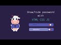 Show and hide password toggle with HTML CSS JS | HTML CSS JS animation | Maboo Kool