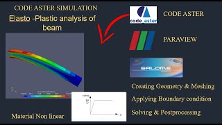 Elasto plastic analysis using code aster|salome meca tutorial|paraview |tut-54