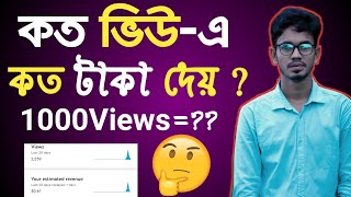Per 1000 Views How Much Money Youtube Pay? Bangla Youtuber Income