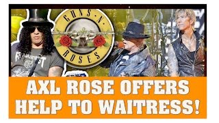 Guns N' Roses News:  Axl Rose Offers Help To Waitress Victimized By Racism