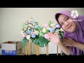 tutorial merangkai bunga standing flower