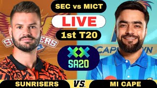 Live Sunrisers Eastern Cape vs MI Cape Town T20 Match | SEC vs MICT Live 1st Match SA20 League 2025