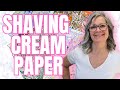 How to Paint with Shaving Cream / DIY Marbled Paper Crafting