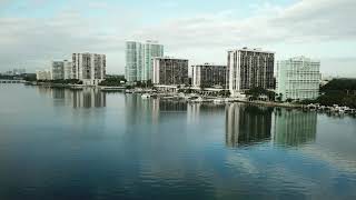 The buildings along the important Brickell Avenue ( Miami ,Florida )