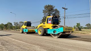 BOMAG BW219D\u0026211D It is compacting the new road that is being built. PEETKANYOTA (FULL HD HDR VIDEO)