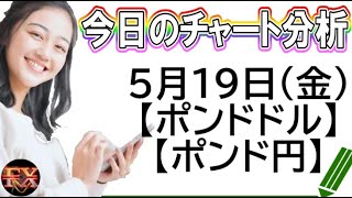 【FX最新予想】5月19日ポンドドル・ポンド円相場チャート分析【海外FX投資】