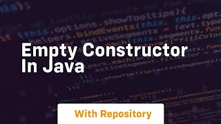 empty constructor in java