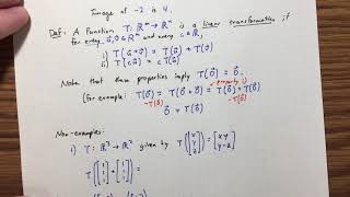 Lecture 9 - Linear Transformations