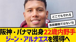 阪神・パナマ出身22歳内野手、ジーン・アルナエスを獲得へ　【ネットの反応】【反応集】