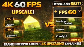 4K/60 FPS Explained - Frame Interpolation & Upscaling Compared (Aiarty Vs. Comfy UI)