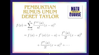 PEMBUKTIAN RUMUS UMUM DERET TAYLOR