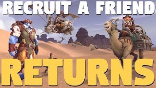 Recruit A Friend Returns Soon! - Renowned Explorer | World of Warcraft | RAF
