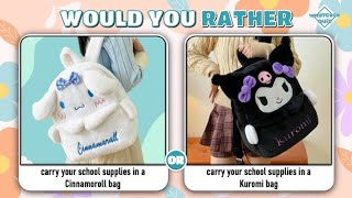 Would You Rather 🎀 RANDOM SANRIO CHARACTER EDITION 💕 #wouldyourather #sanrio #lisaorlena