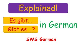 Es gibt/ Es gibt in German / Es gibt in German language / Learn German / German A1 level/ German A1