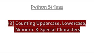 {3} Counting Specific Characters in String || Python Strings [ Hindi ]